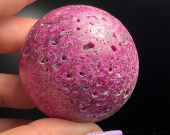 Sparkly Ruby Sphere: Bright Healing Crystal (50mm)