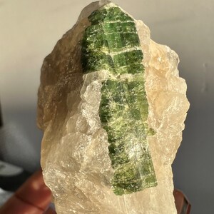 Green Tourmaline Crystal Specimen | Tourmaline Specimen | Quartz with Green Tourmaline | Tourmaline Quartz