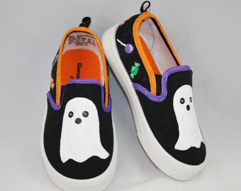child and women/'s sizes baby bat shoes toddler Hand PAINTED HALLOWEEN SHOES youth