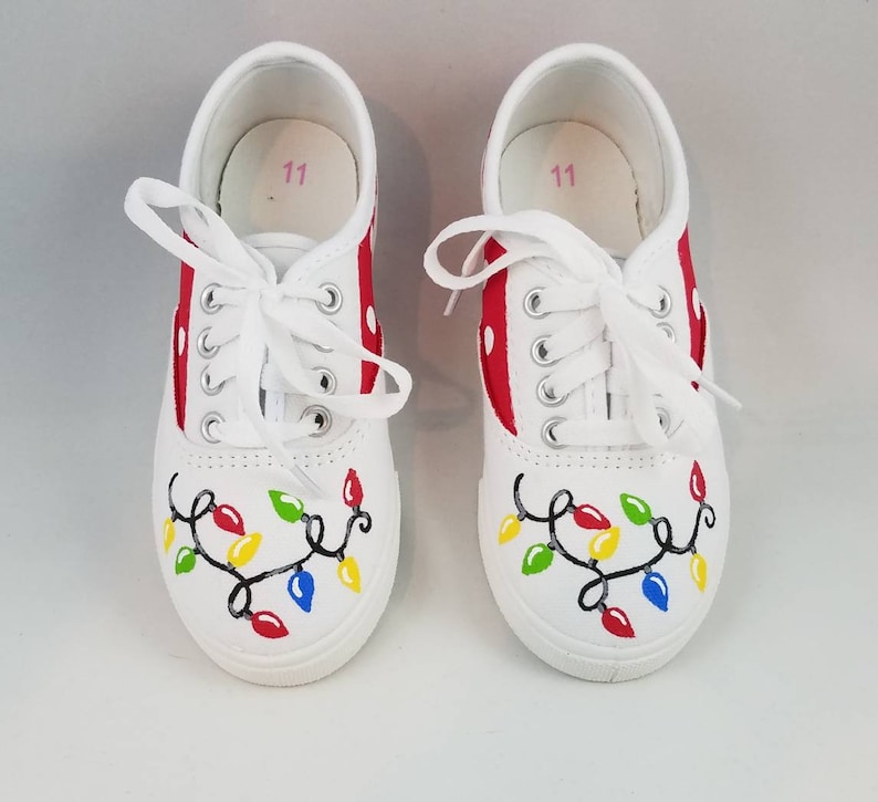 CHRISTMAS SHOES Hand Painted Shoes Christmas Light Shoes Etsy