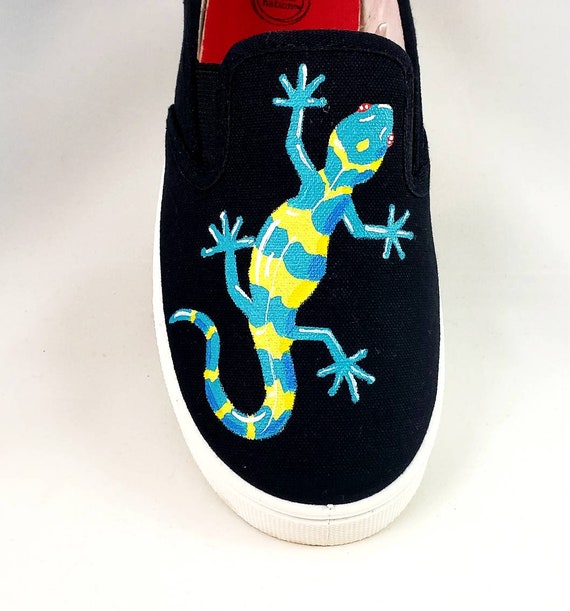 interferentie Incident, evenement magnetron Hand PAINTED LIZARD SHOES Reptile Shoes Baby Toddler - Etsy