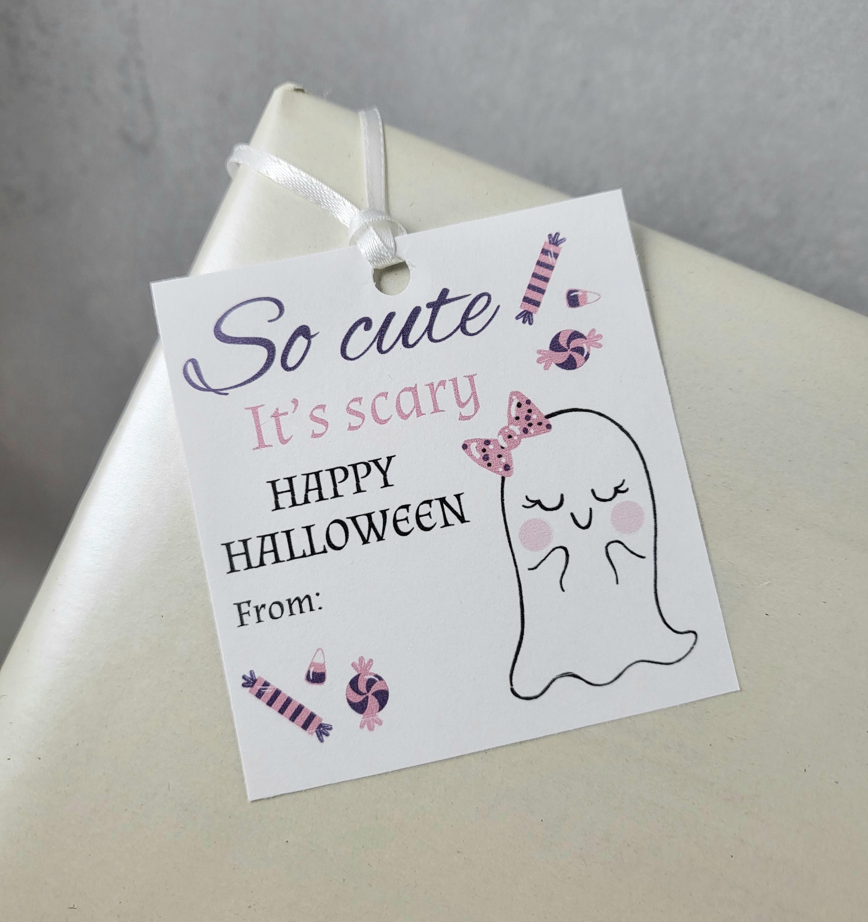Digital gift tag, Halloween tag, So cute it’s scary tag, printable tag, digital download