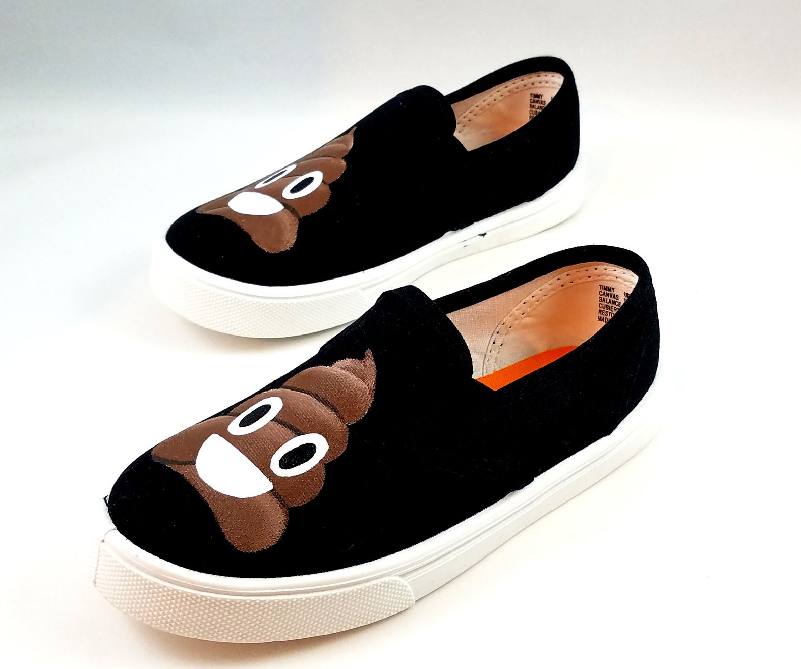 Hand PAINTED POOP EMOJI Shoes Baby/Toddler Child/Youth Etsy