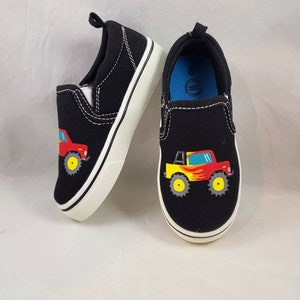 Monster truck PAINTED SHOES,  baby, toddler, child, youth, women&#39;s sizes
