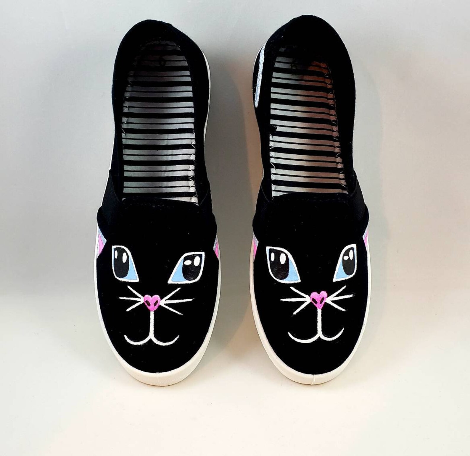 Hand PAINTED CAT SHOES Cat Face Baby/toddler Child/youth Etsy