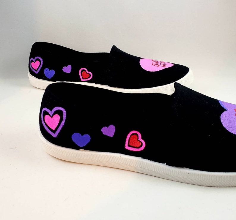 VALENTINES Painted SHOES Conversation Heart Shoes Etsy UK