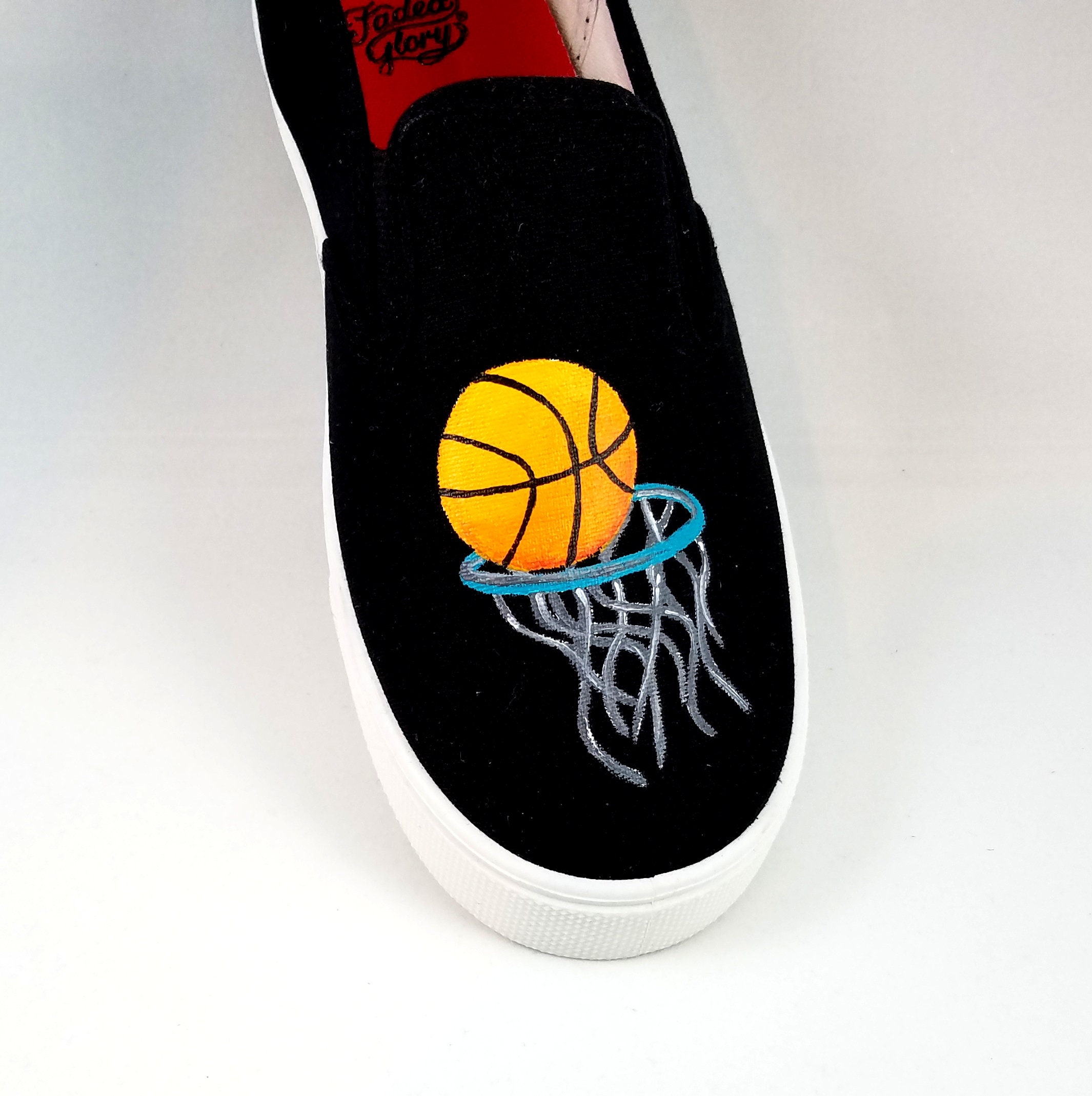 custom painted basketball shoes