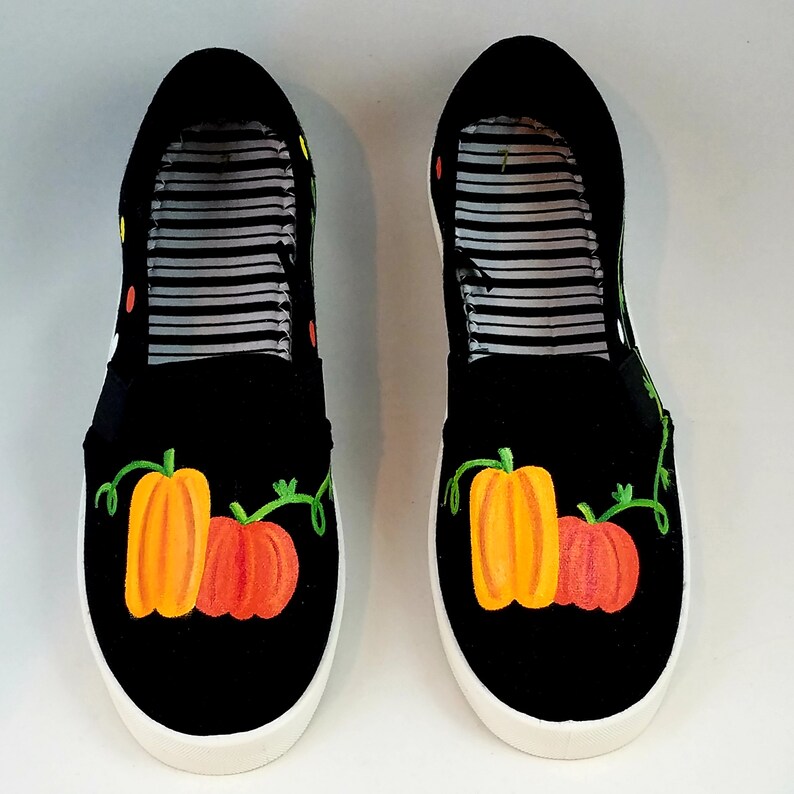 Hand PAINTED SHOES Fall Shoes Pumpkin Shoes Thanksgiving - Etsy