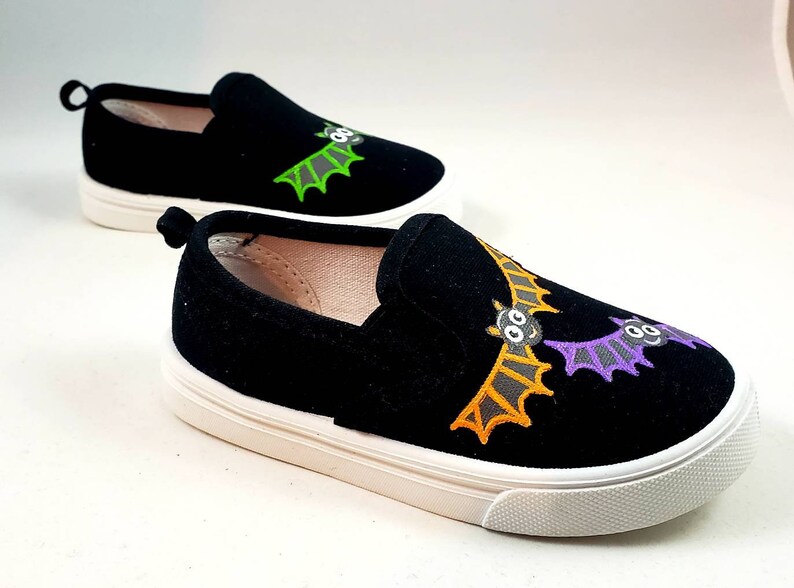 child and women/'s sizes baby bat shoes toddler Hand PAINTED HALLOWEEN SHOES youth