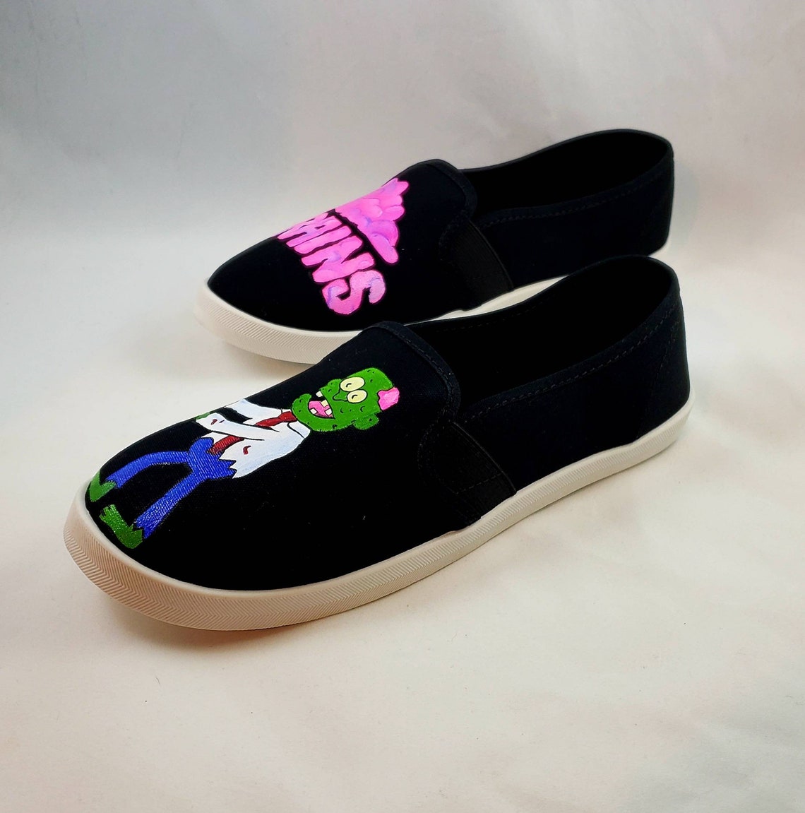 HALLOWEEN ZOMBIE Hand Painted SHOES Zombie Shoes Halloween Etsy