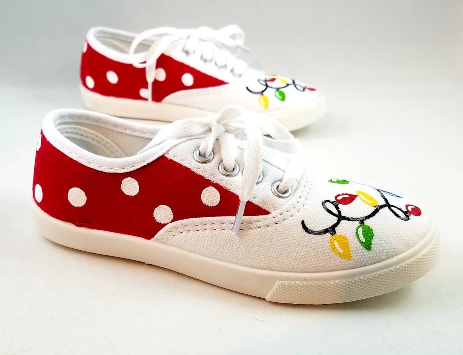CHRISTMAS SHOES Hand Painted Shoes Christmas light shoes Etsy