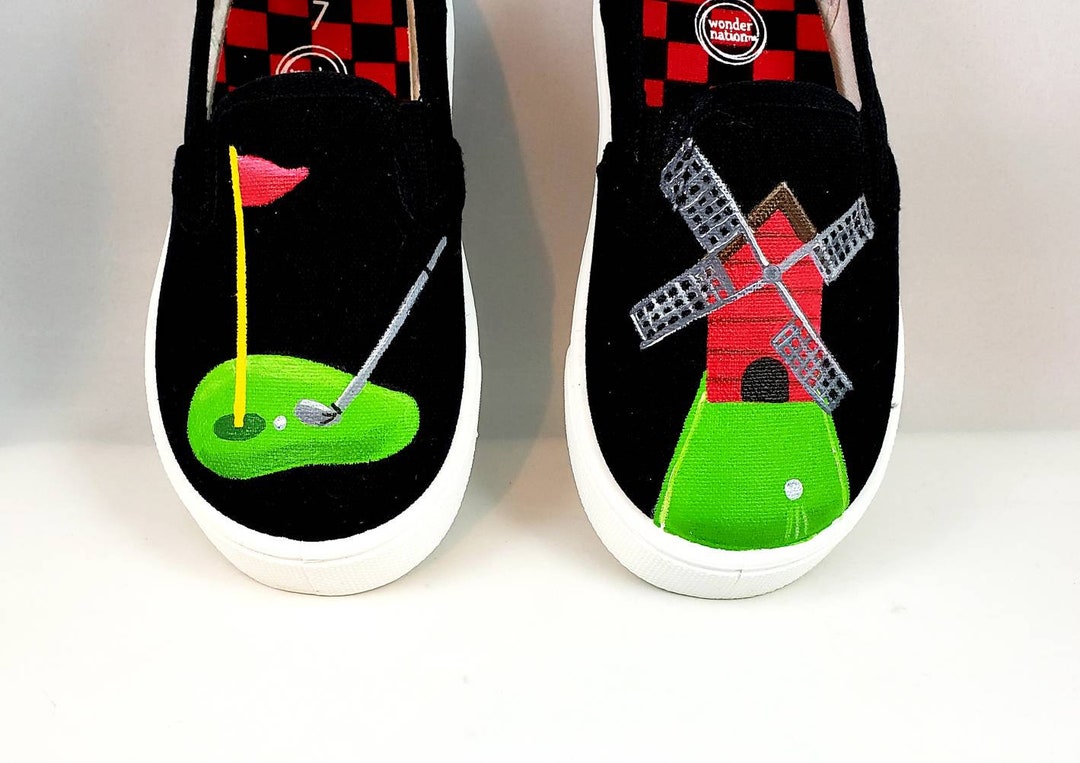Hand PAINTED Miniature Golf Shoes, Baby, Toddler, Child, Youth, and Women's Sizes Etsy