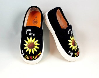 Hand PAINTED SUNFLOWER SHOES girls shoes, Baby/Toddler, Child/Youth, and Womens Sizes