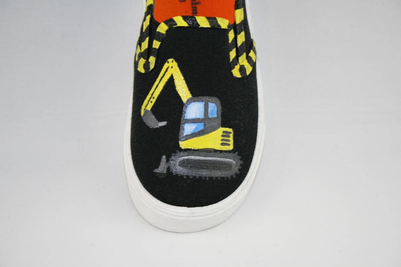 Hand PAINTED TRUCK SHOES Construction Truck Shoes Boy's Etsy