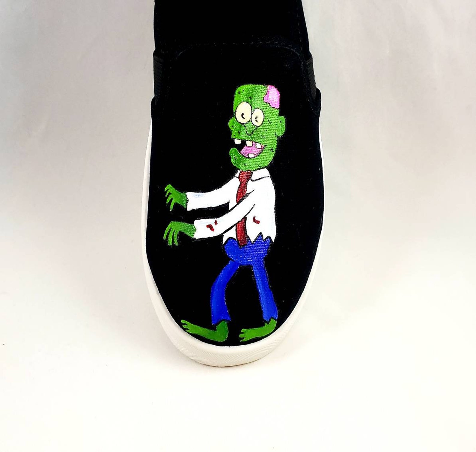 HALLOWEEN ZOMBIE Hand Painted SHOES Zombie Shoes Halloween Etsy