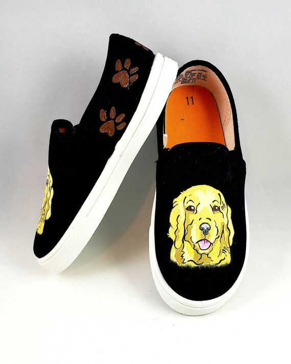 Hand PAINTED DOG SHOES golden retriever shoes baby/ Etsy