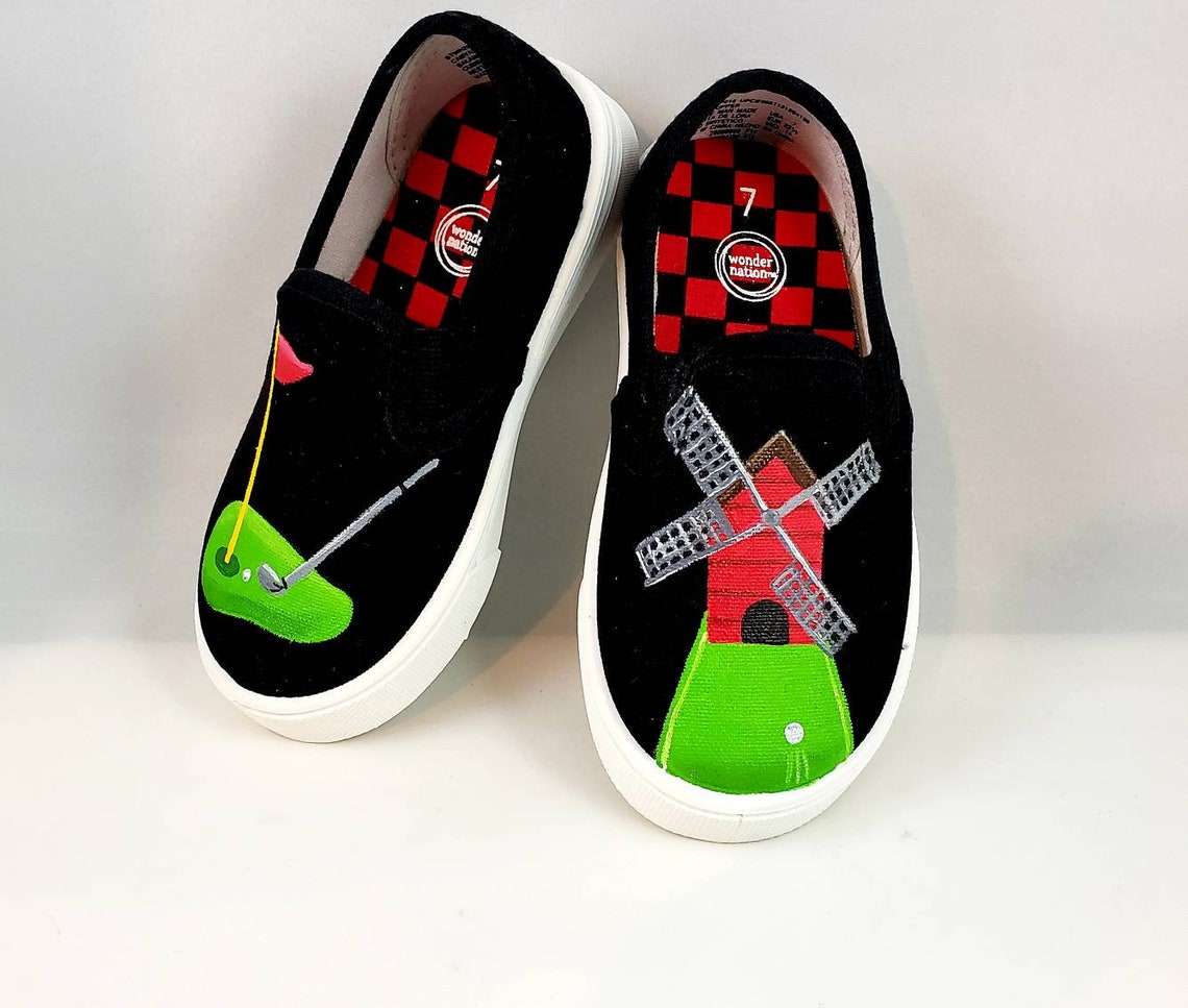 Hand PAINTED Miniature Golf Shoes Baby Toddler Child Etsy