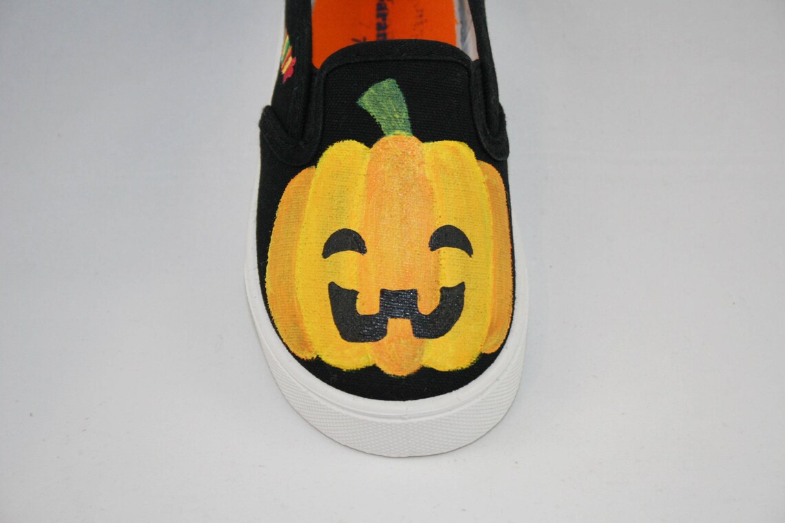 Hand PAINTED HALLOWEEN SHOES Jack O Lantern Shoes Halloween Etsy
