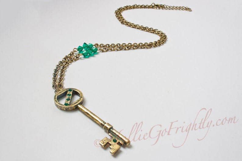 Return to Oz Key Emerald City Key Necklace image 2