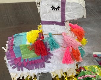 Mini Llama Piñata FILLED with Candy, Llama lover Tween Gift, Teen Gift, birthday gifts, Party Favor, Care Package, camp gift, bestie gift
