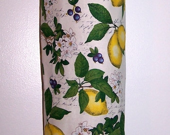 Lemon Bag Holder, Lemon Fabric Plastic Bag Dispenser, Kitchen Pantry Organization