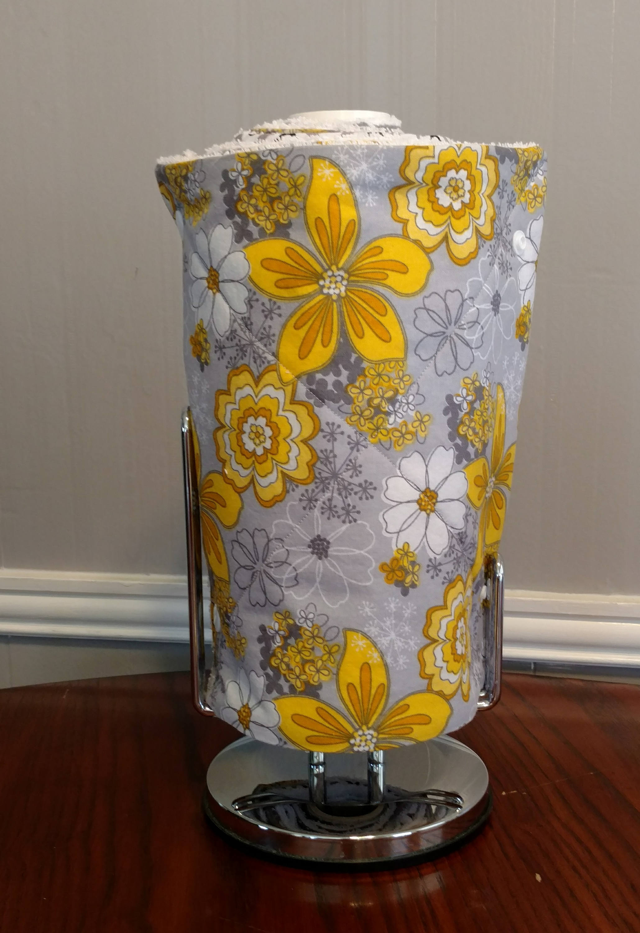 Gray Nonpaper Towels with Roll and Snaps, Washable Reusable Zero Wast…