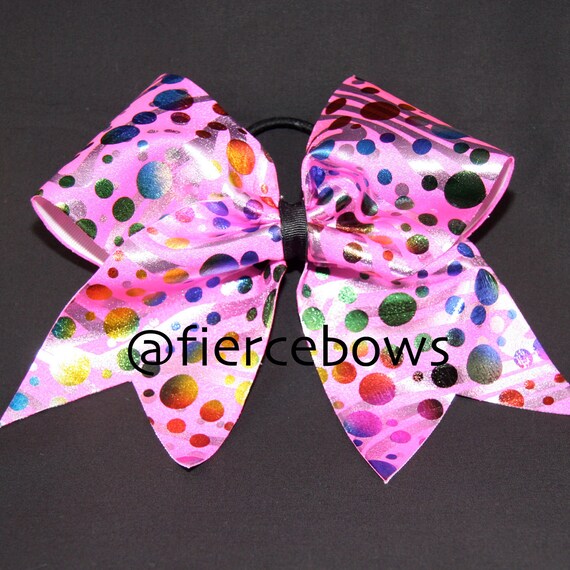 Items similar to Pink Bubble Cheer Bow on Etsy