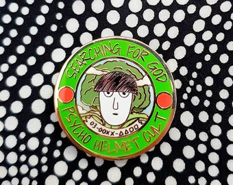 Searching For God Psycho Helmet Cult Enamel Pin Shigeo Dimple Psychic