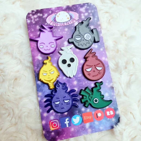 Set 2 - Mini Soul Glow Board Filler Enamel Pin Sets