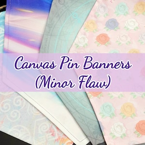 MINOR FLAWED** Anime Enamel Pin Canvas Hanging Banners