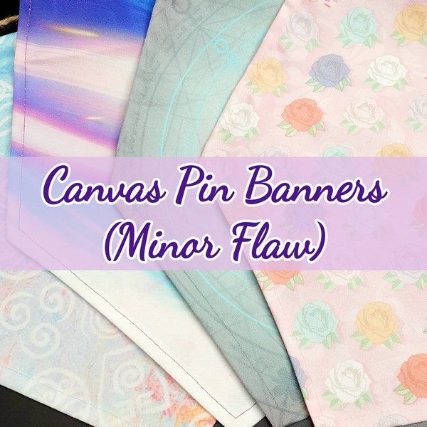 MINOR FLAWED** Anime Enamel Pin Canvas Hanging Banners