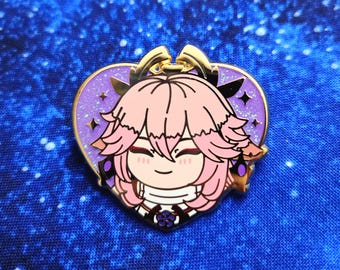 Yae Miko Enamel Pin Genshin Impact Inazuma Mochis of Teyvat