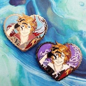 CLEARANCE** Genshin Heart Enamel Pin Series - Childe Tartaglia