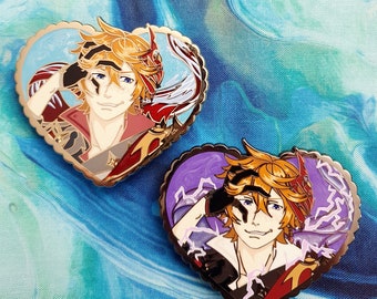 UTFÖRSÄLJNING** Genshin Heart Enamel Pin-serien - Childe Tartaglia
