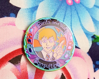 Pin de esmalte de consultoría de espíritus y similares Reigen Psychic