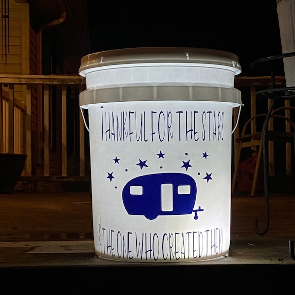 Lighted Camping Bucket Etsy