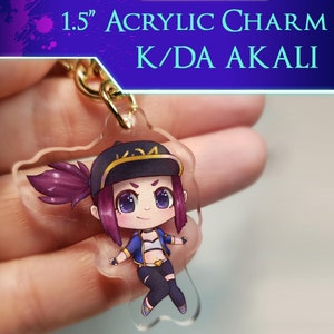 K/DA Akali 1.25" Double Sided Acrylic Charm