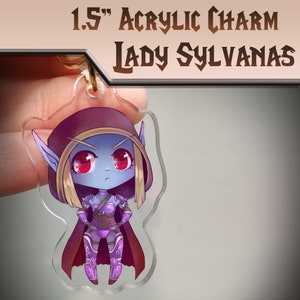 Warcraft Sylvanas 1.5&quot; Double-Sided Acrylic Charm