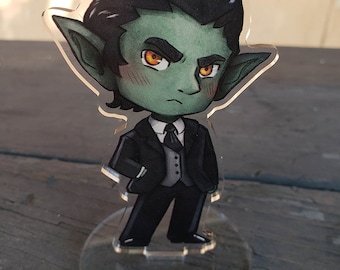 4" Double-Sided Business Goblin Standee |  Dungeons and Dragons | Desk Decoration