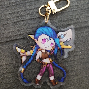 2.5" Arcane Jinx Double Sided Acrylic Keychain | League of Legends Charm
