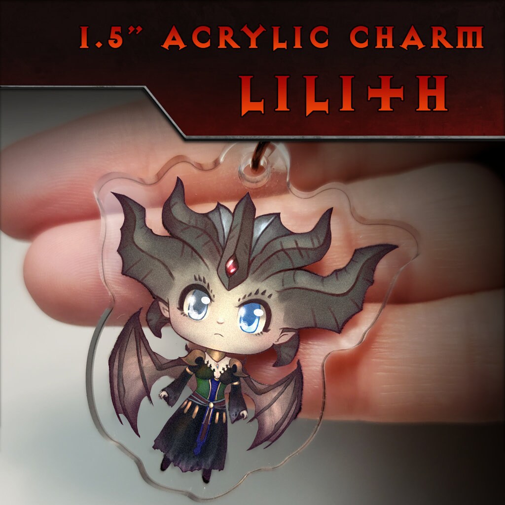 Diablo 4 Lilith 1.5 DoubleSided Acrylic Charm Etsy