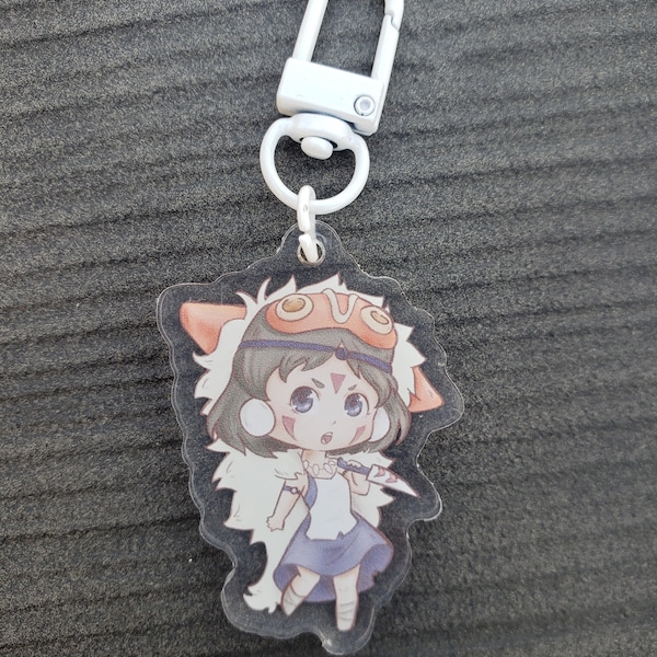 2" Double Sided Keychain | Wolf Girl