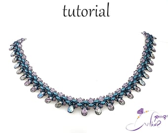 Instructies voor het weven van kralen Sieraden, Sieraden tutorial, Kralenpatroon, Handleiding kralenwerk, Rocaillepatronen, "Supi" ketting