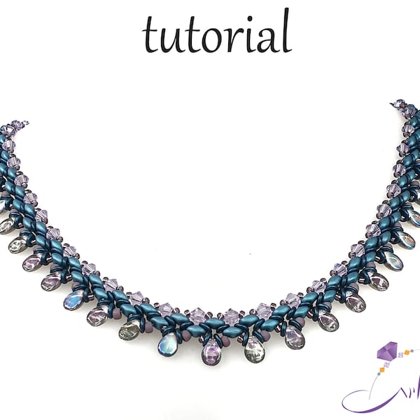 Beadweaving Instructions Jewellery, Jewellery tutorial, Beading pattern, Beadwork tutorial, Seed Bead Patterns, "Supi" necklace