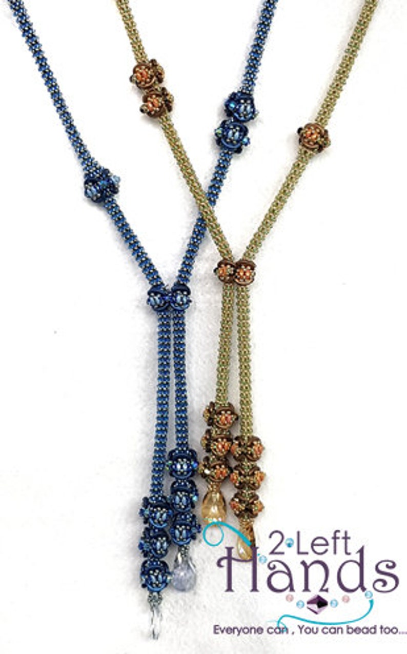 Tutorial Beaded Lariat Necklace Beaded Tutorial Beading - Etsy