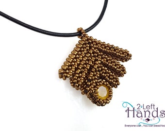 Right Angle Weave pendant tutorial, Beading patterns, CRAW pendant, Beadweaving pattern, Pendant CRAW Patterns "Seesw" pendant
