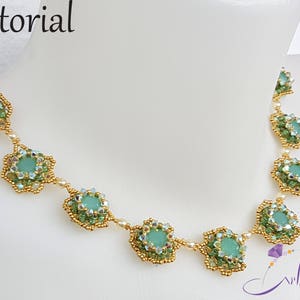 Right Angle Weave necklace tutorial, Beading patterns, Beadwoven necklace, Beadweaving pattern, Patterns for necklace, &quot;SWAFLO&quot; necklace