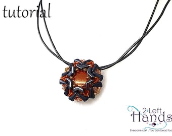 Beading tutorial, Beadwork pendant, Bead weaving patterns, Beading patterns instructions, Beaded raw tutorial, "Vexarrow" pendant