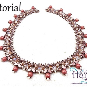 Beading patterns, Right Angle Weave necklace tutorial, Patterns for necklace, Beadwoven necklace, Beadweaving pattern, &quot;Cabospa&quot; necklace