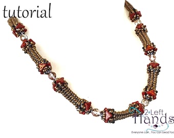 Tutorial beading necklace, Beading patterns, Herringbone tutorial, Patterns for necklace, Beadweaving pattern, "Heliobone" necklace